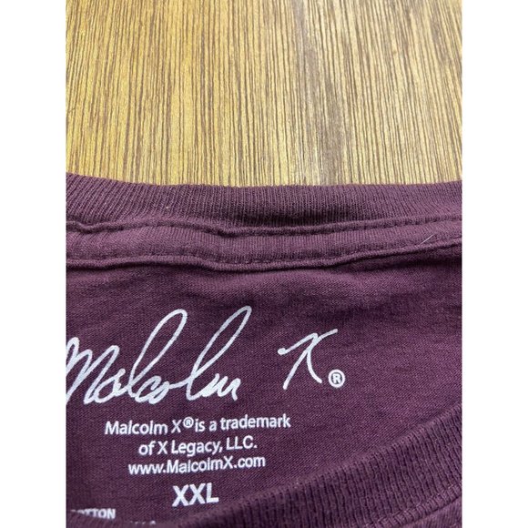 Malcom X Driven Purple Graphic Crew Neck Tee XXL - Picture 3 of 6